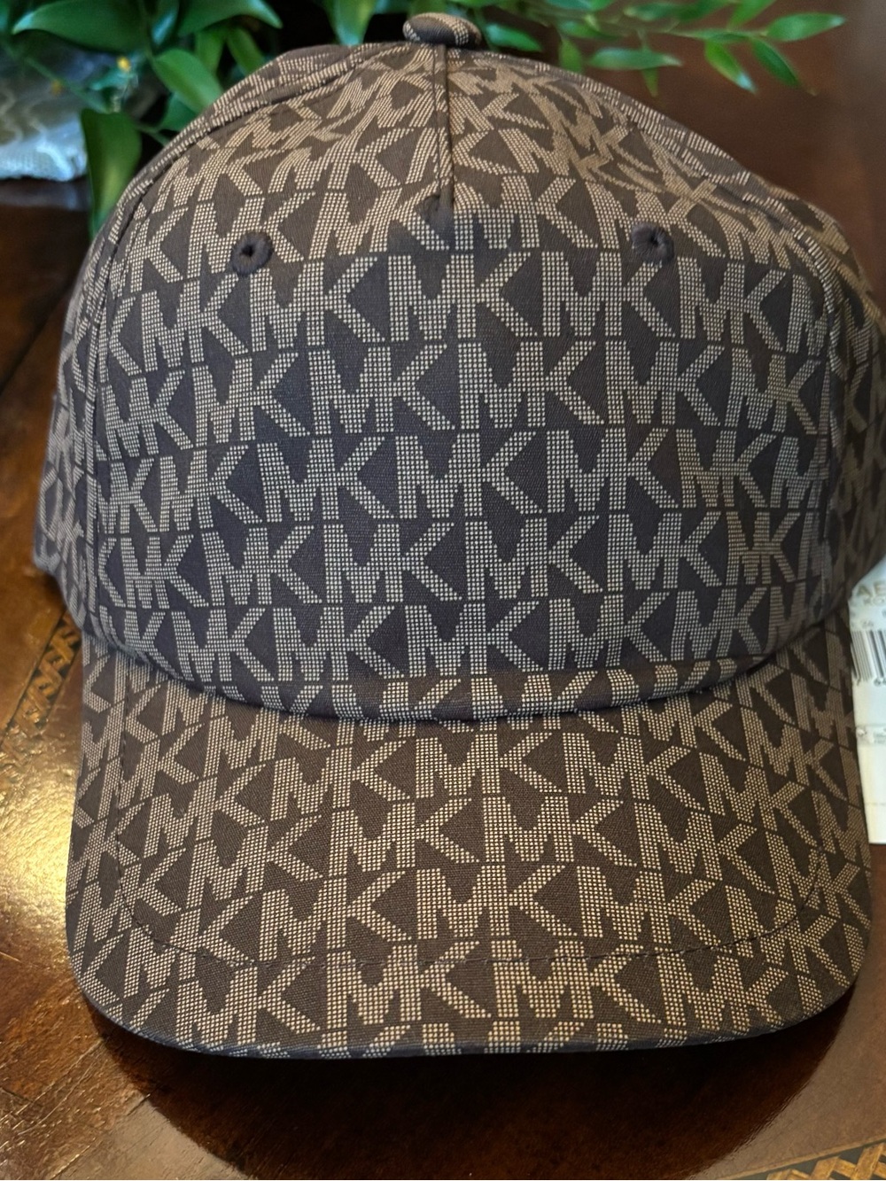 NWT MICHAEL KORS WOMEN'S BROWN LOGO BASEBALL HAT-ADJUSTABLE